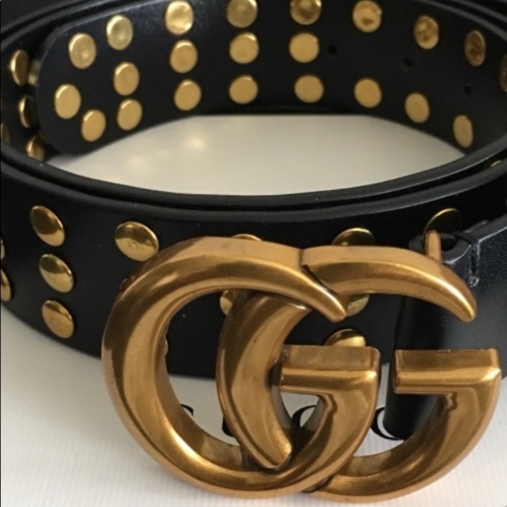 BLACK & GOLD GUCCI BELT